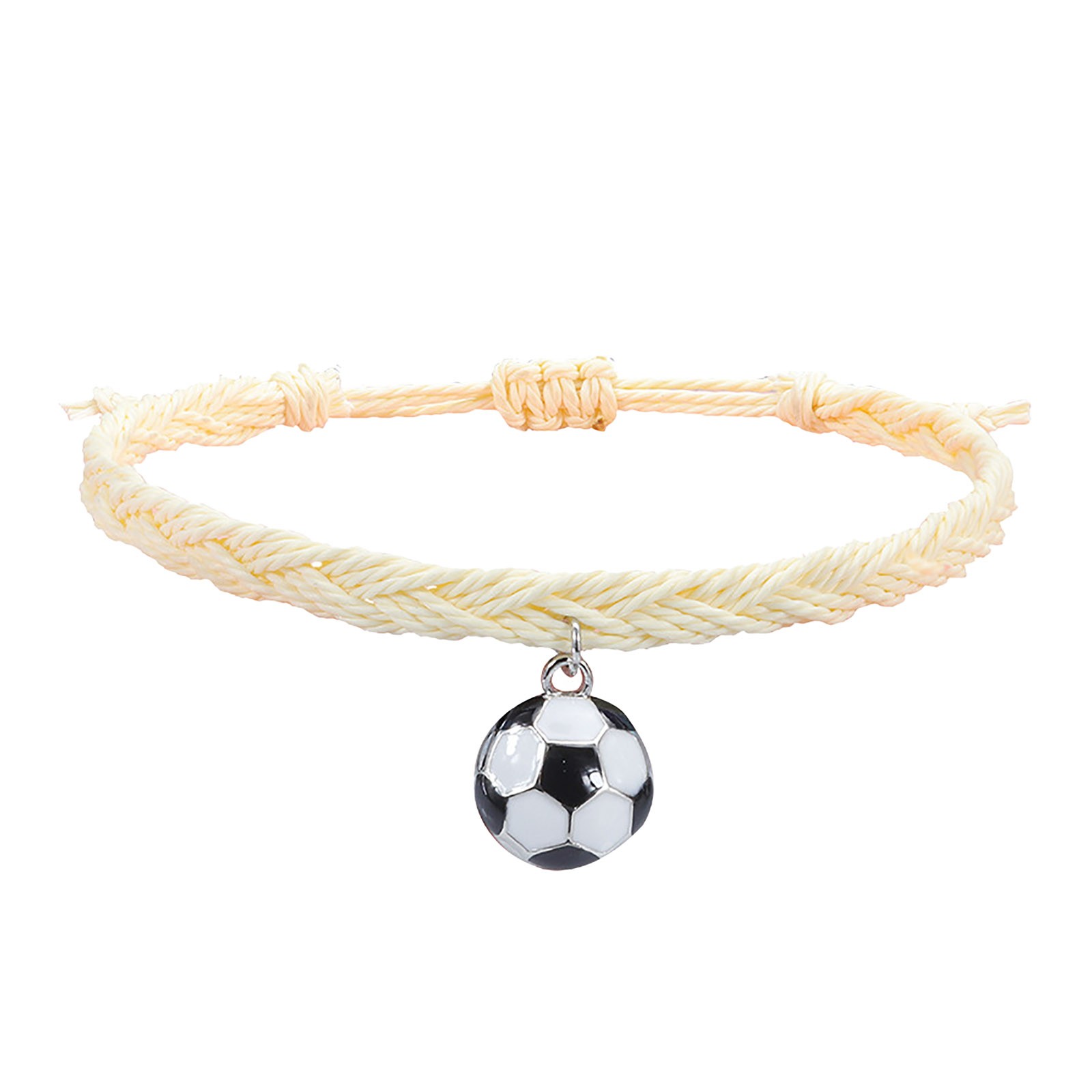 thumbnail image 2 of Pulseras de Fútbol Charm Favors Fútbol Negro Rojo Blanco Marrón Pulseras de Fútbol Cuentas Ajustable Inspirational for Teens Adults Sport Birthday Football Favors For, 2 of 2